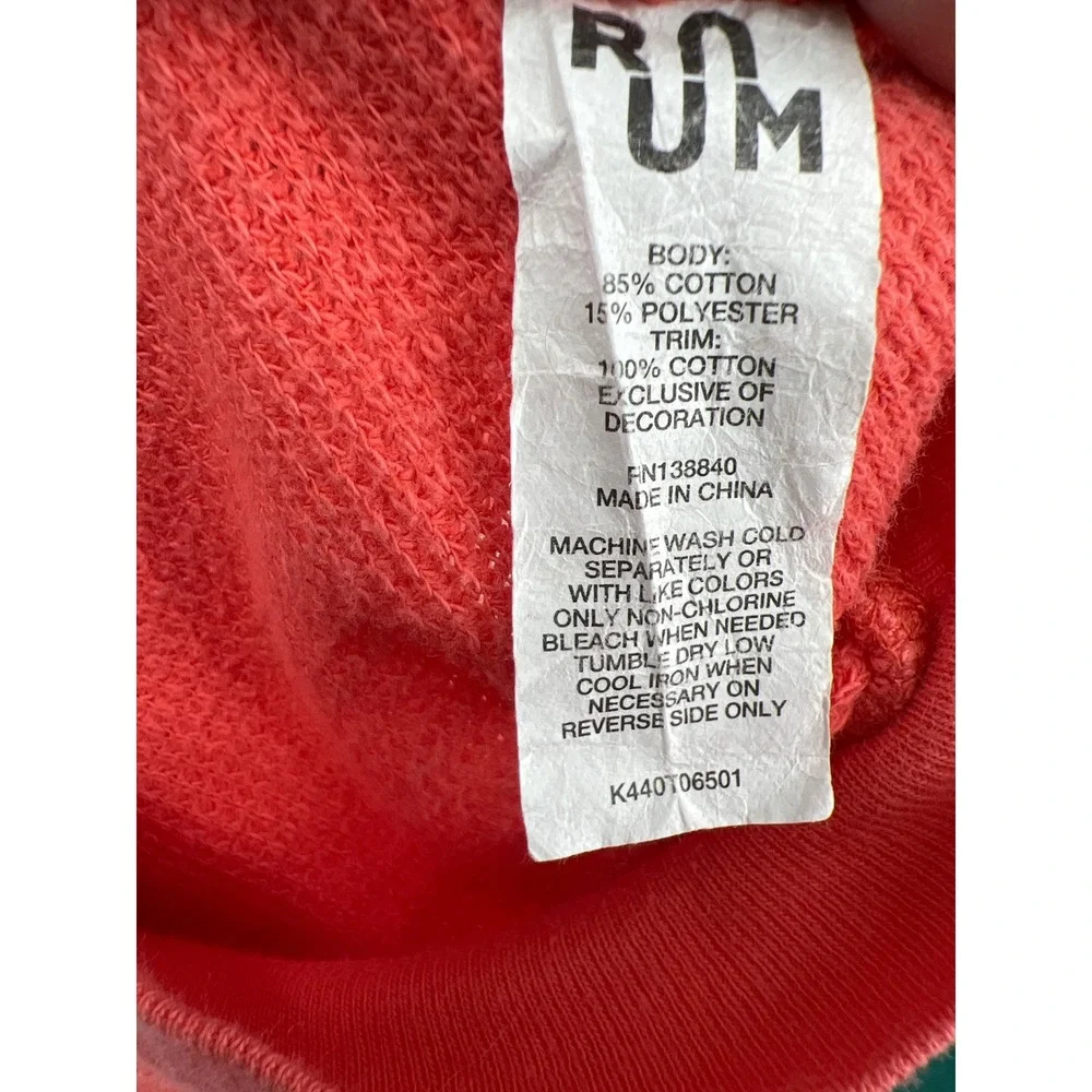 Ruum Girl's 4‎ Waffle Knit Orange Zip Up Lightweight Hoodie EUC